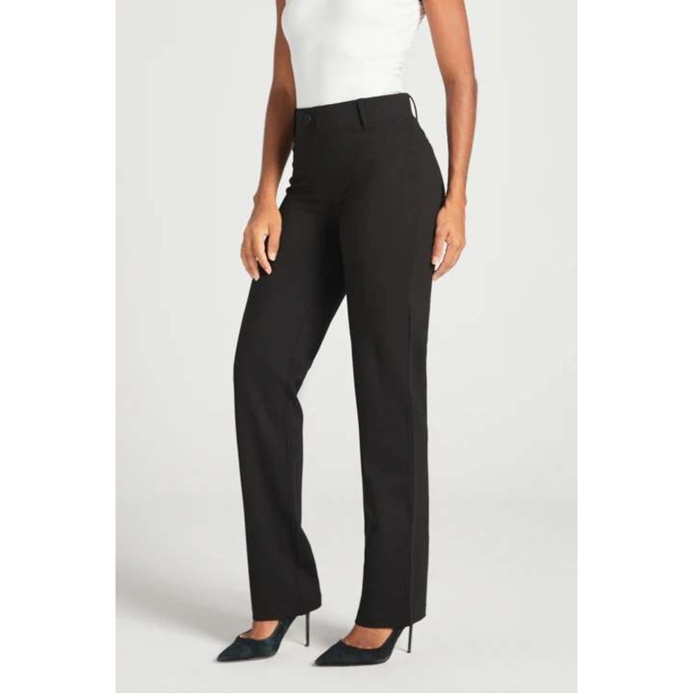 Betabrand Womens Classic Straight Leg Dress Pant Size Medium Black Pull On